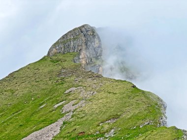Alpine peak Forstberg of the mountain range First and in the Schwyz Alps mountain massif, Oberiberg - Canton of Schwyz, Switzerland (Kanton Schwyz, Schweiz)