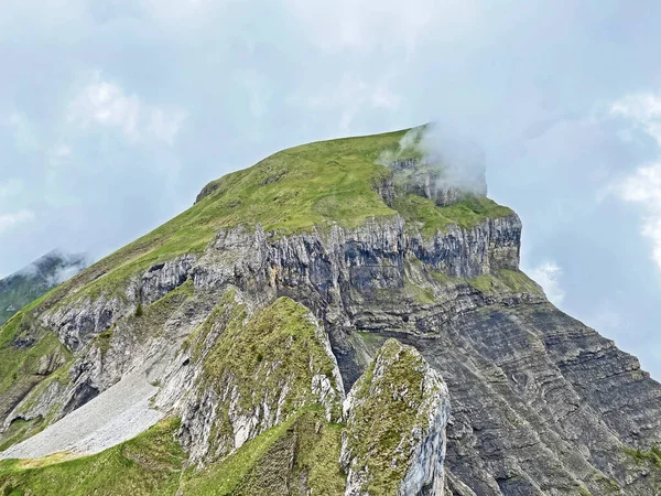 Alpine Peak Forstberg Mountain Range First Schwyz Alps Mountain Massif — 스톡 사진