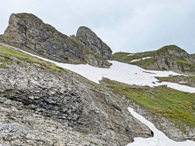 Alpine peak Forstberg of the mountain range First and in the Schwyz Alps mountain massif, Oberiberg - Canton of Schwyz, Switzerland (Kanton Schwyz, Schweiz)