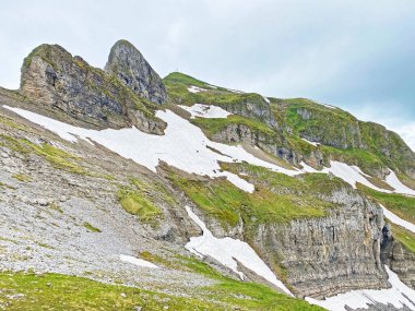 Alpine peak Forstberg of the mountain range First and in the Schwyz Alps mountain massif, Oberiberg - Canton of Schwyz, Switzerland (Kanton Schwyz, Schweiz)