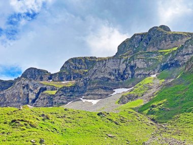 Alpine peak Forstberg of the mountain range First and in the Schwyz Alps mountain massif, Oberiberg - Canton of Schwyz, Switzerland (Kanton Schwyz, Schweiz)