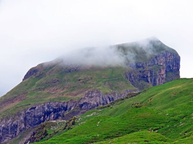 Alpine peak Forstberg of the mountain range First and in the Schwyz Alps mountain massif, Oberiberg - Canton of Schwyz, Switzerland (Kanton Schwyz, Schweiz)