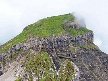 Alpine peak Forstberg of the mountain range First and in the Schwyz Alps mountain massif, Oberiberg - Canton of Schwyz, Switzerland (Kanton Schwyz, Schweiz)