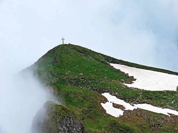 Sommet Alpin Druesberg Chaîne Montagnes Abord Dans Les Alpes Schwyz — Photo