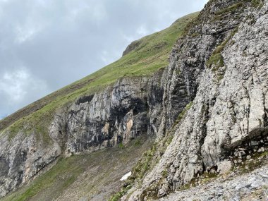 Rocks and stones of the mountain range First and in the Schwyz Alps mountain massif, Oberiberg - Canton of Schwyz, Switzerland (Kanton Schwyz, Schweiz)