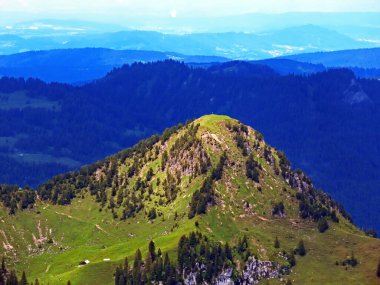 Iberig bölgesinde ve Schwyz Alp Dağları 'nda bulunan Roggenstock dağ tepesi, Oberiberg - Schwyz Kantonu, İsviçre (Kanton Schwyz, Schweiz)