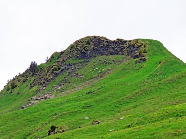 Alp dağı tepesi Gross Staernen veya Gross Starnen Iberig bölgesi ve Schwyz Alp dağı kitlesi, Oberiberg - Schwyz Kantonu, İsviçre (Kanton Schwyz, Schweiz)