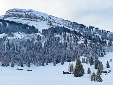 Çeçenistan 'daki Chaeserrugg ya da Chaserrugg dağlarının zirvesinde ve Obertoggenburg bölgesinde, Wildhaus - İsviçre (Schweiz)