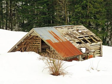 Walen Gölü veya Walenstadt Gölü (Walensee), Amden - İsviçre 'nin St. Gallen Kantonu (Schweiz)