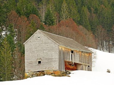 Walen Gölü veya Walenstadt Gölü (Walensee), Amden - İsviçre 'nin St. Gallen Kantonu (Schweiz)