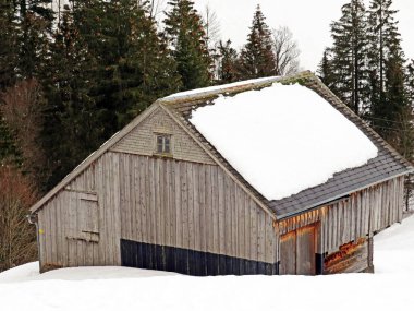 Walen Gölü veya Walenstadt Gölü (Walensee), Amden - İsviçre 'nin St. Gallen Kantonu (Schweiz)