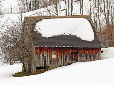 Walen Gölü veya Walenstadt Gölü (Walensee), Amden - İsviçre 'nin St. Gallen Kantonu (Schweiz)