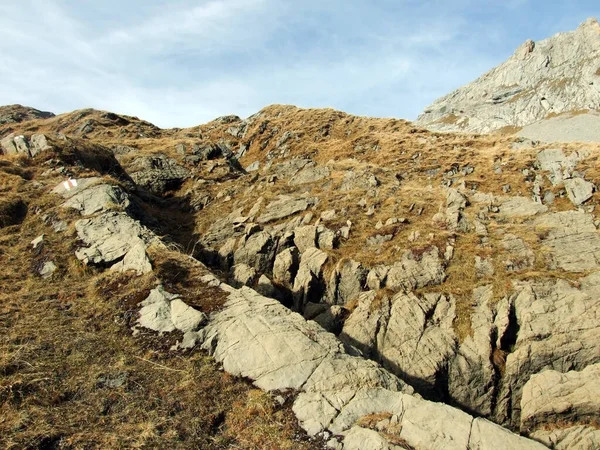 Trails for walking, hiking, sports and recreation on the slopes of the Alpstein mountain range and Appenzellerland Tourist Region, Schwende - Canton of Appenzell Innerrhoden, Switzerland (Schweiz)