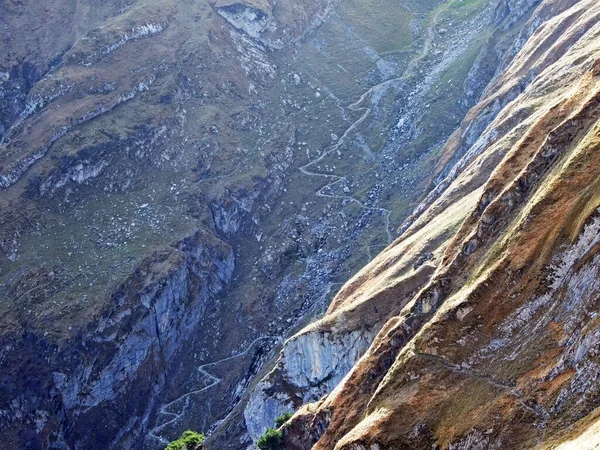 Trails for walking, hiking, sports and recreation on the slopes of the Alpstein mountain range and Appenzellerland Tourist Region, Schwende - Canton of Appenzell Innerrhoden, Switzerland (Schweiz)