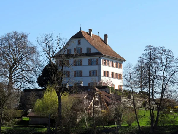 Castelo Mauensee Schloss Mauensee Uma Pequena Ilha Lago Lago Mauen — Fotografia de Stock