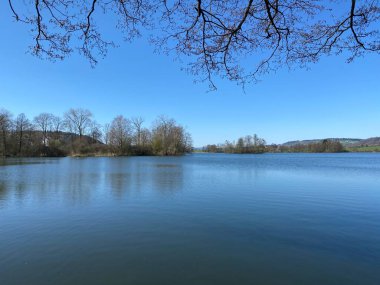 Mauensee Gölü veya Mauesee Gölü (Mauesee) - İsviçre, Lucerne Kantonu (Schweiz)