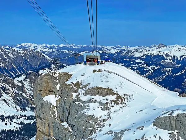Bottom Station Cable Car Col Pillon Scex Rouge Valley Station — Stock Photo, Image