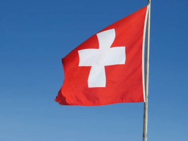 İsviçre Konfederasyonu Ulusal Bayrağı (İsviçre Bayrağı - İsviçre Ulusal Bayrağı) / Ulusal Bayrak der Schweizerischen Eidgenossenschaft (Offizielle Flagge der Schweiz - Schweizer Flagge)