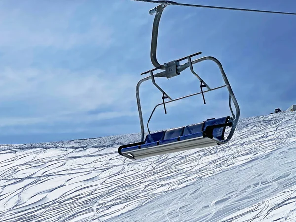 Chairlift Scex Rouge Glacier Ice Express Glacier 3000 Telesiege Scex — Stock Photo, Image