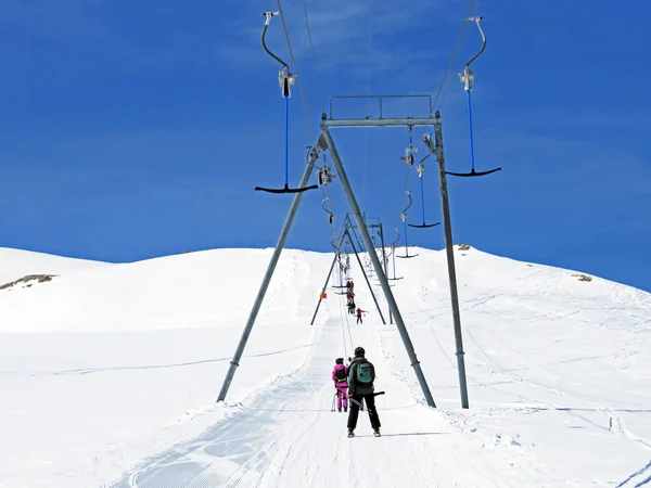 Teleski Archets Sellettes Glacier 3000 Les Diablerets Canton Vaud Suiza —  Fotos de Stock