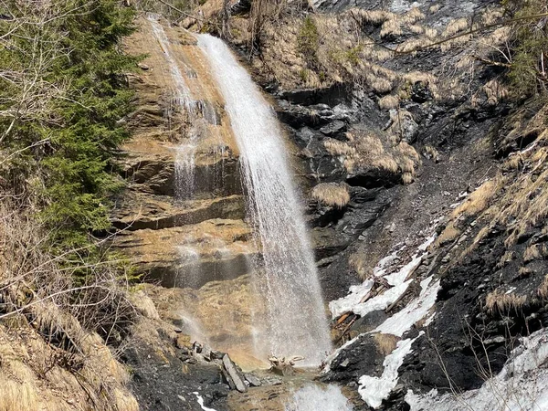 Vodopád Potoce Torrent Nebo Torrentfall Cascade Torrent Les Diablerets Kanton — Stock fotografie