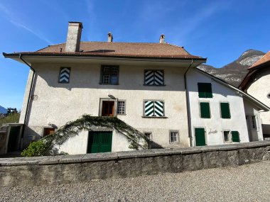 Protestan ya da Protestan tedavisini yerel Reform Kilisesi (Protestan Curia), Aigle - Vaud Kantonu, İsviçre (Suisse)