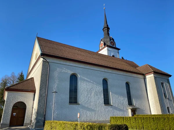 Wendelin Eller Katholische Pfarrkirche Wendelin Schwarzenberg Kantonen Lucerne Kanton Luzern — Stockfoto