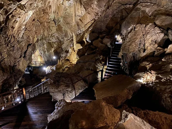 Die Grotten Von Vallorbe Oder Grotte Orbe Kanton Waadt Schweiz — Stockfoto