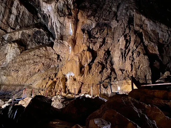 Die Grotten Von Vallorbe Oder Grotte Orbe Kanton Waadt Schweiz — Stockfoto