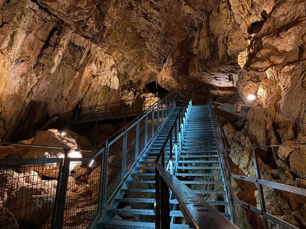 Die Grotten Von Vallorbe Oder Grotte Orbe Kanton Waadt Schweiz — Stockfoto