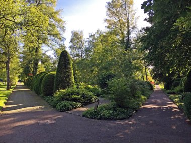Saint Gallen Feldli Mezarlığı 'na park (Park auf dem Friedhof Feldli, Sankt Gallen), St. Gallen - İsviçre (Schweiz)