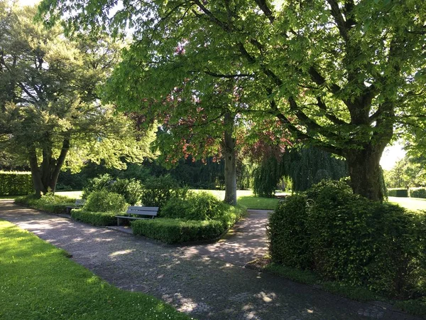 stock image Park at Feldli Cemetery in Saint Gallen (Park auf dem Friedhof Feldli in Sankt Gallen), St. Gallen - Switzerland (Schweiz)