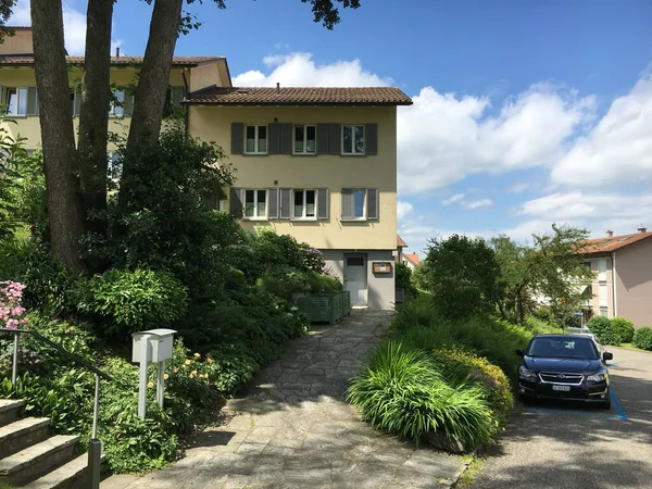 Eine Typische Urbane Wohngegend Stadtrand Mit Grünflächen Und Parks Gallen — Stockfoto