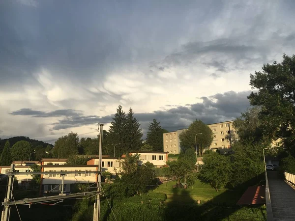 Dramatic Clouds Early Evening Summer Storm Gallen Switzerland Schweiz — Stock Photo, Image