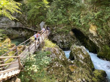 Vintgar Gorge veya Bled Gorge - Bled, Slovenya (Triglav Ulusal Parkı) - Vintgar Klamm oder Vintgarklamm, Slowenien (Nationalpark Triglav) - Soteska Vintgar ali Blejski Vintgar (Triglavski narodni parkı))