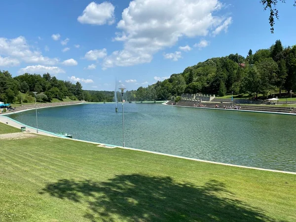 Excursieplaats Badzone Orahovacko Jezero Slavonië Kroatië Izletiste Kupaliste Orahovacko Jezero — Stockfoto