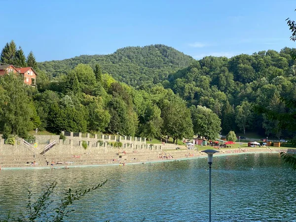 Excursieplaats Badzone Orahovacko Jezero Slavonië Kroatië Izletiste Kupaliste Orahovacko Jezero — Stockfoto