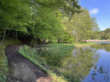 Trakoscan Gölü çevresindeki eğitim yolu 'Poucna staza' - Vila ili staze za setnju i rekreaciju oko Trakoscanskog jezera (Hrvatsko Zagorje, Hrvatska)