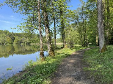 Trakoscan Gölü çevresindeki eğitim yolu 'Poucna staza' - Vila ili staze za setnju i rekreaciju oko Trakoscanskog jezera (Hrvatsko Zagorje, Hrvatska)