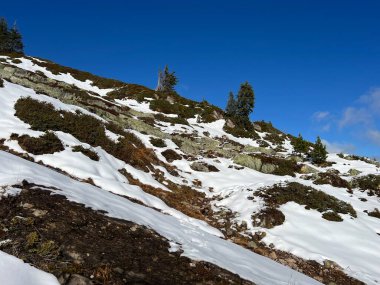 İsviçre 'nin iklim değişikliği ve küresel ısınmanın yol açtığı İsviçre Alplerindeki taze kar örtüsünün hızlandırılmış erimesi, İsviçre - Schweizer Alplerindeki Beschleunigtes Abschmelzen der Neuschneedecke in den Schweizer Alpen