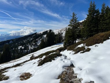 İsviçre 'nin Alp bölgesinde ve İsviçre' nin Bernese Oberland bölgesinde, Schweizer Alpenschaft 'taki Bergrouten' de yürüyüş rotaları veya dağcılık rotaları