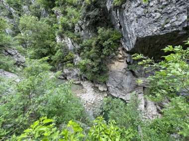 Rjecina kanyonu (Eneo, Flaum, Pflaum veya Fiumara) denize dökülmeden önce - Rjecina Nehri, Hırvatistan - Kanjon Rjecine (Ricina ili Recina) prije usca u more - rijeka Rjecina (Rijeka, Hrvatska, Hrvatska))