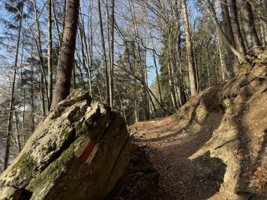 Engelberg turizm beldesi ve İsviçre 'nin Bernese Oberland bölgesinde yürüyüş rotaları veya dağcılık rotaları - Berner Oberland bölgesinde, Schweiz