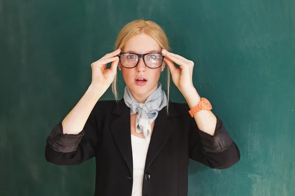 Businesswoman with surprised look — Stock Photo, Image