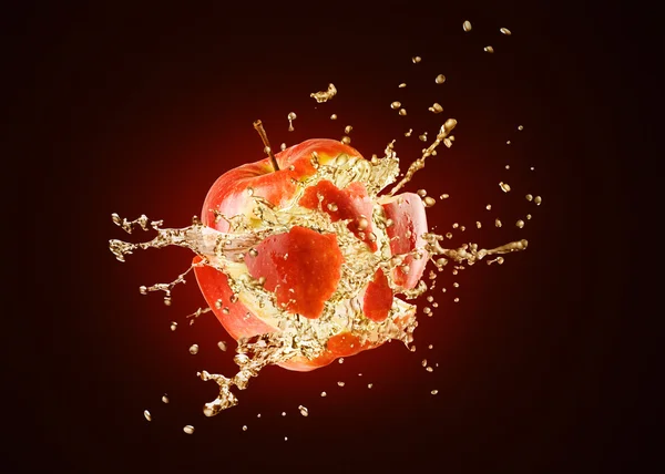 Spritzer frischer Apfel — Stockfoto