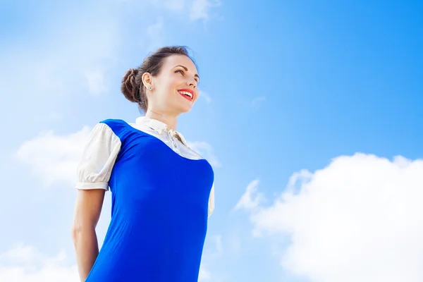 Young smiling stewardess — Stock Photo, Image