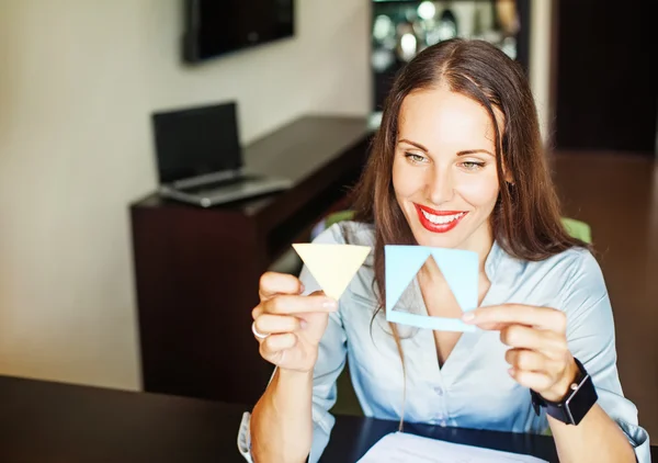 Mujer pasando la prueba de CI — Foto de Stock