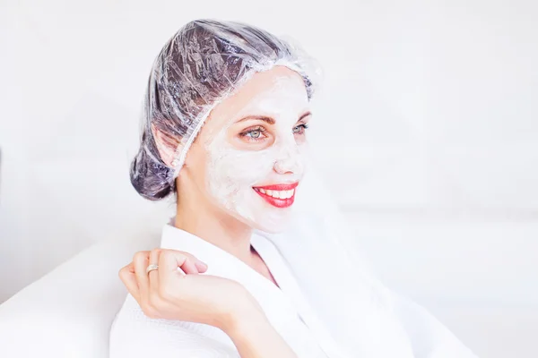 Woman with face mask — Stock Photo, Image