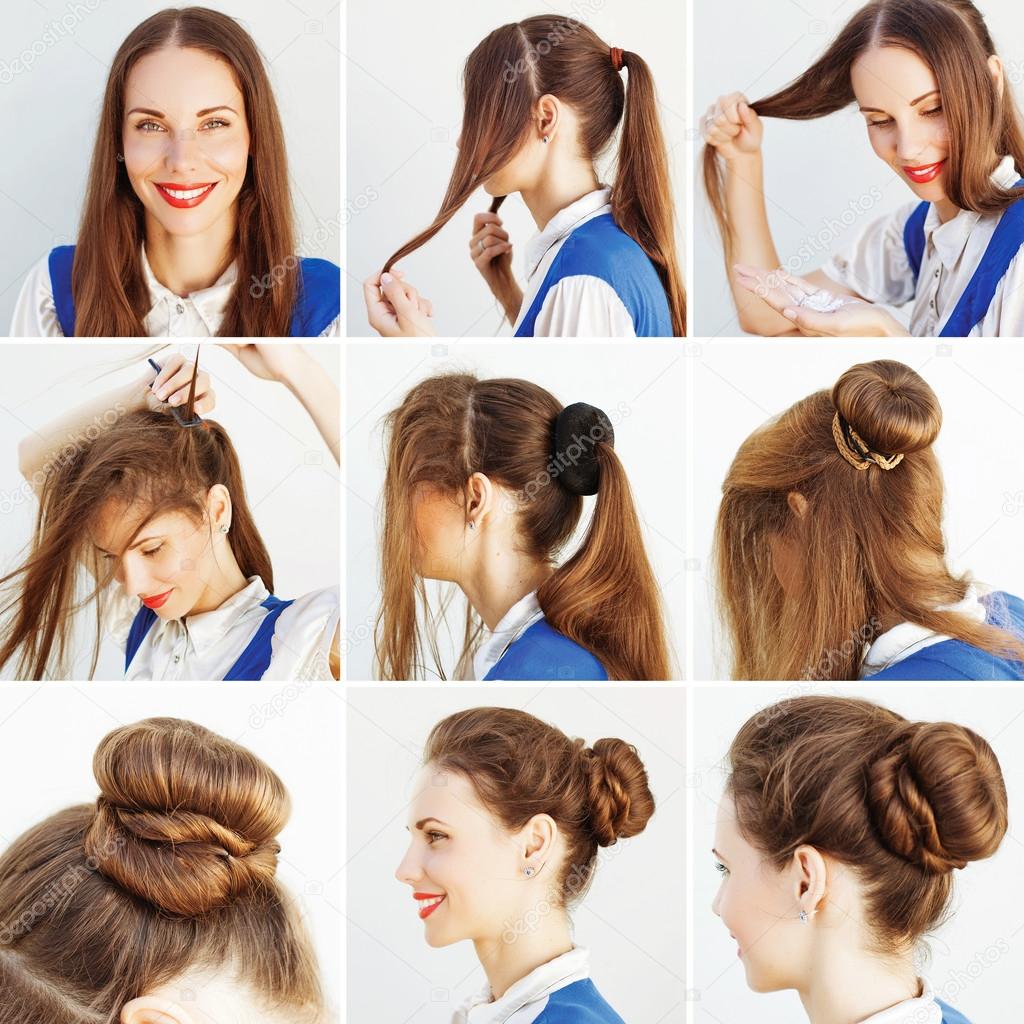 Woman doing hairstyle