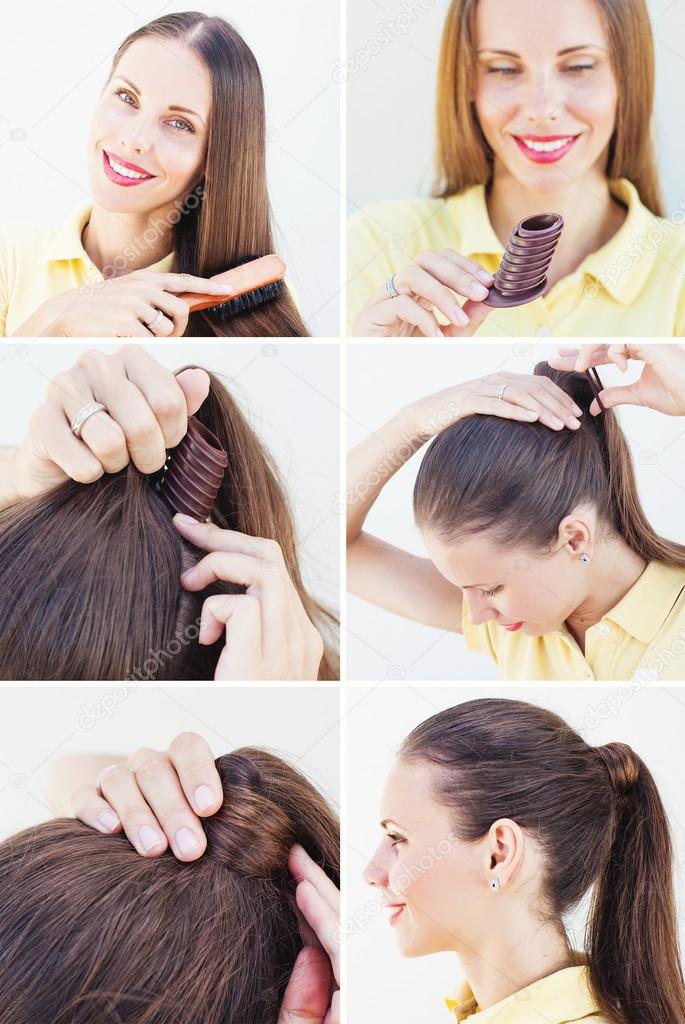 Woman doing hairstyle